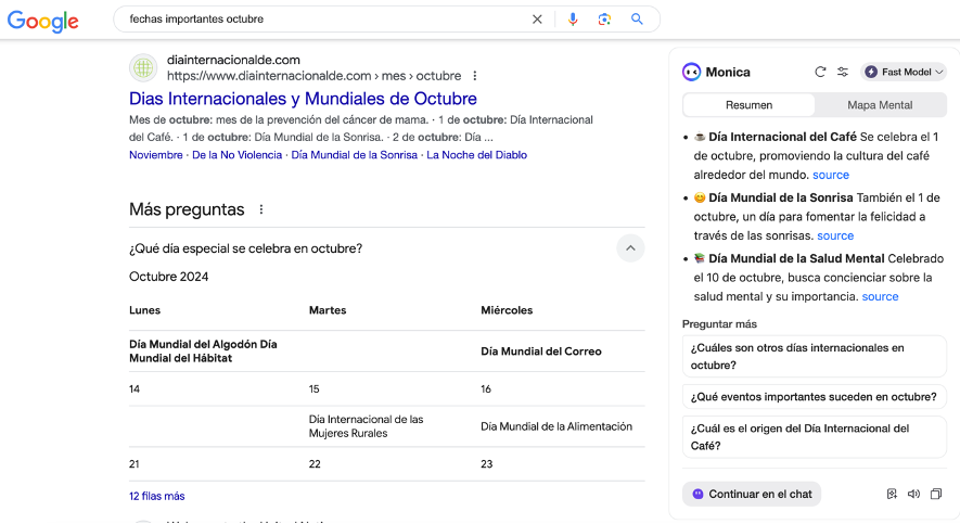 Búsqueda en google con IA